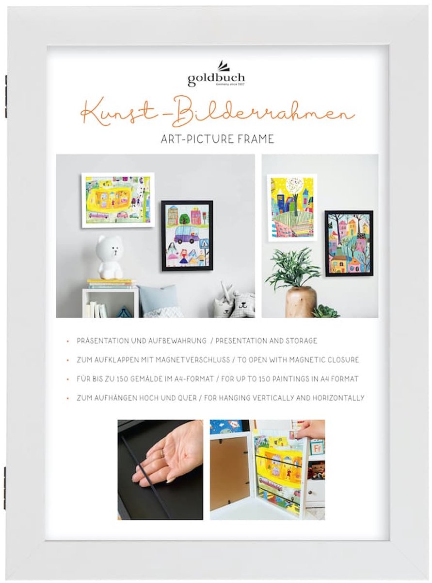 Goldbuch Kunst fotolijst A4 – Wit - Hout met magnetische sluiting