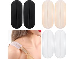 6 stuks siliconen behabandkussen - geen deuken - antislip schoudervullingen - beha-band gelpads - comfortabel en zacht - vrouwenkleding - schouderklachten verlichten