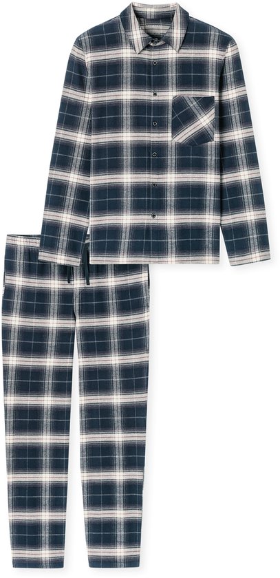 Schiesser heren flanellen pyjama (geruit)