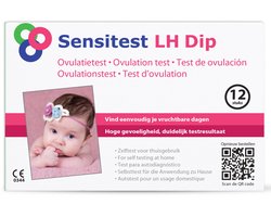 Sensitest Ovulatietest Dipstick • pakket 12 stuks • Binnen 1 dag in Huis • Vergroot je kans op zwangerschap • Vind je eenvoudig je vruchtbare dagen