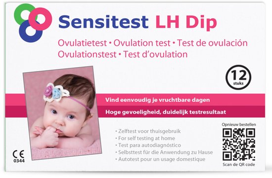 Sensitest Ovulatietest Dipstick – 12 stuks – Gevoelige ovulatietesten – Vind eenvoudig je vruchtbare dagen & vergroot je kans op zwangerschap – Inclusief ovulatiekalender & handleiding
