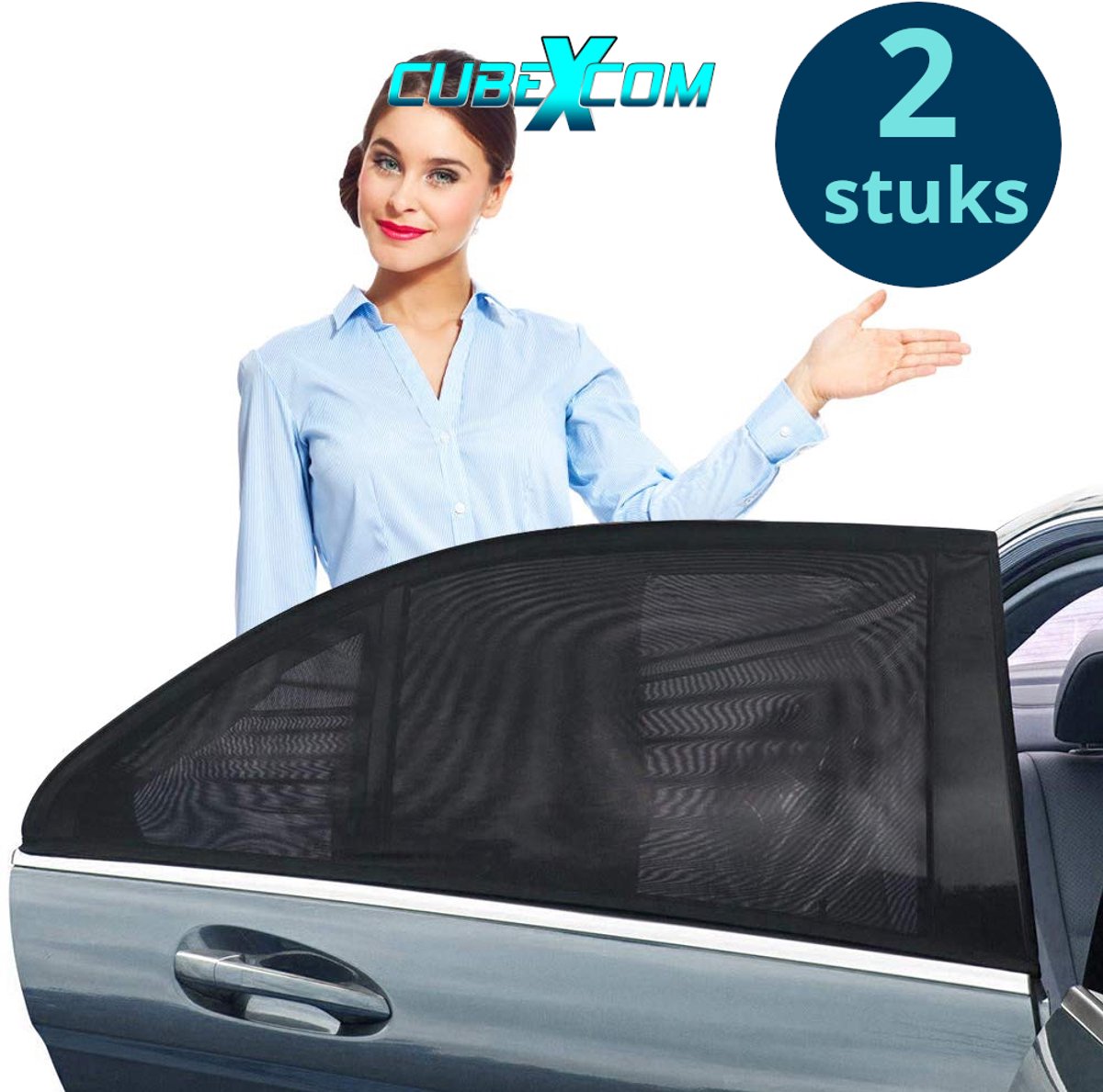 Lot De 2 Pare-soleil Voiture Pour Enfants - Protection UV Vitre Latérale, Motifs Animaux Ou Noir, Installation Facile