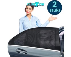 foto van CUBEXCOM® Luxe Auto Zonnescherm, Autoraamschaduwen voor baby, kinderen, volwassenen en huisdieren, 2 STUKS, Autoruit Zonwering, Universele zonnescherm Zonnewering, Auto Klamboe Gordijn, UV Zonbescherming Protectie, Anti-Verblinding, UNIVERSEEL