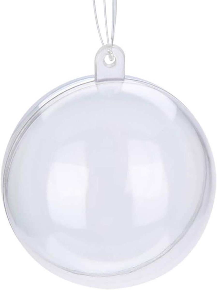 Vulbare transparante plastic bal - Set van 20 stuks (5CM) voor kerstboom en feestdecoratie