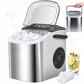 Bol.com Bedee 12L/15KG Kleine ijsmachine voor thuis - Roestvrij staal - Zelfreinigend - Met bedieningspaneel - Geavanceerde cond... aanbieding