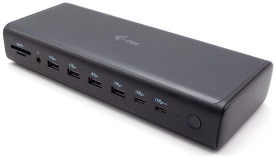 i-tec CA6MONITORDOCKPDIT laptop dock & poortreplicator Bedraad USB 3.2 Gen 1 (3.1 Gen 1) Type-C Zwart