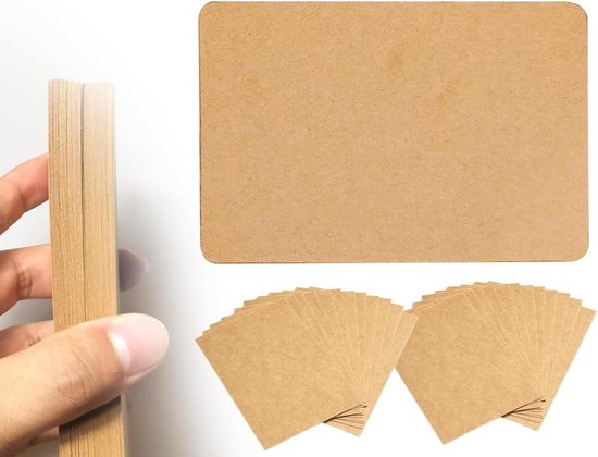 Aorwh 50 vellen voorgevouwen kraftpapier, wit papier, knutselkaarten voor 12,7 x 17,7 cm grote uitnodigingen
