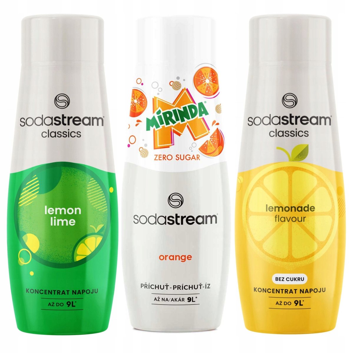 SodaStream Concentraten - Lemon Lime, Mirinda Zero, Lemonade