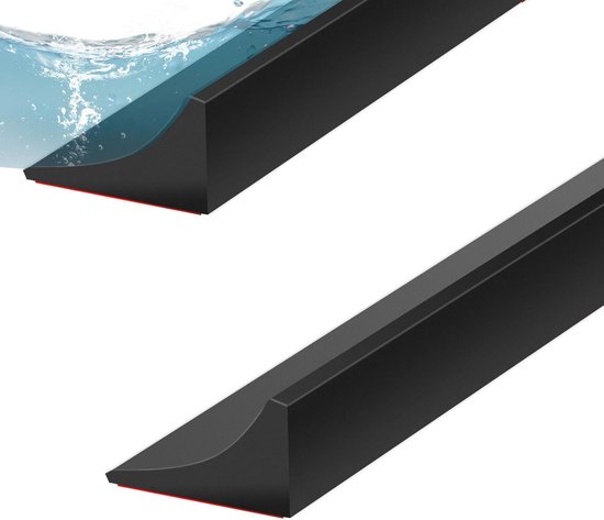 9.8ft Douche Drempel Water Dam Barrière Stopper Flexibele Buigbare Water Isolatie