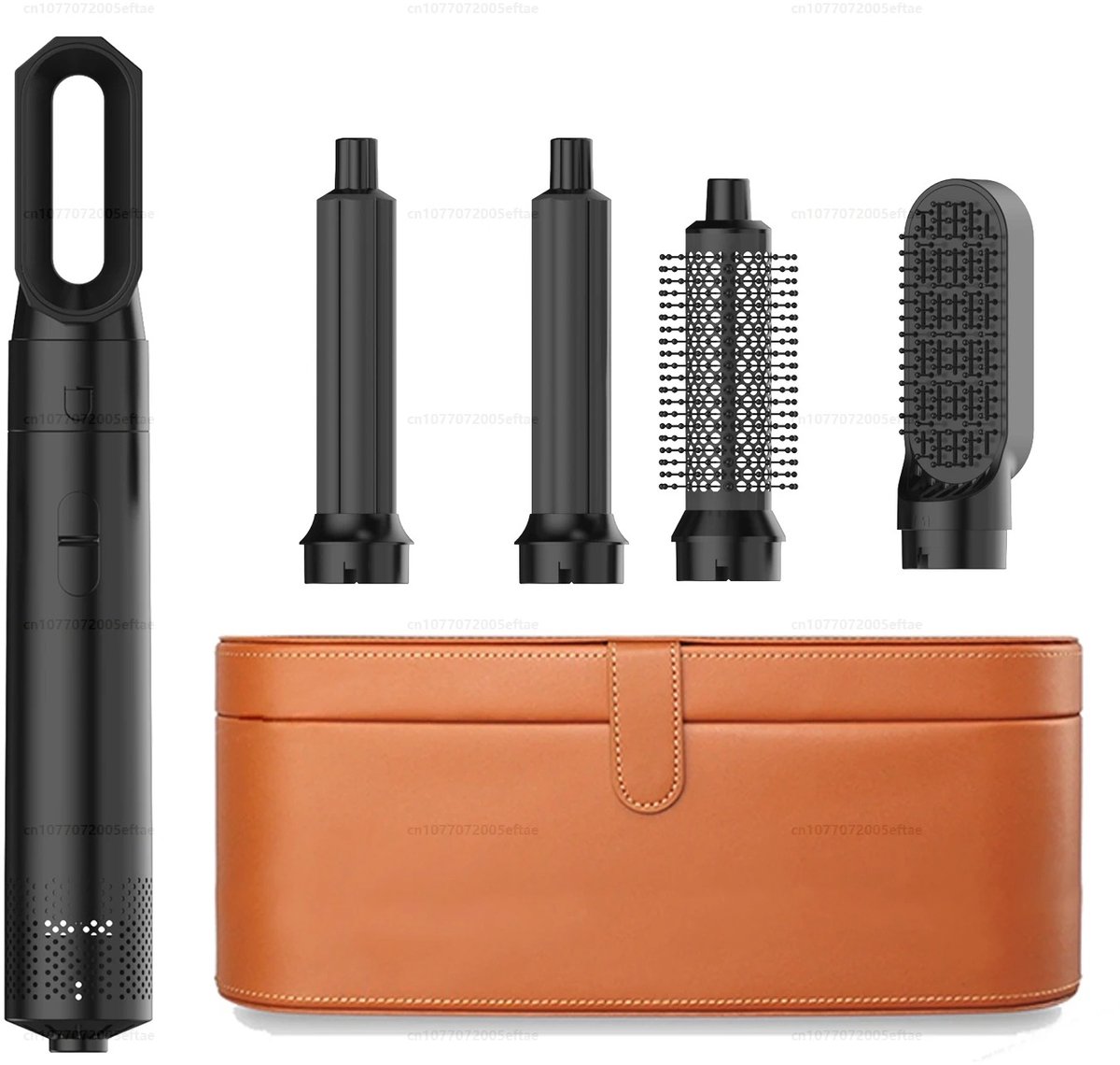 SayKar Föhn Multi Haarstyler - Zwart - Caramel/Bruine doos - 5 In 1 - Krultang - Stijltang - Haarborstel - Haardroger - Föhn - Haar Multi-Styler