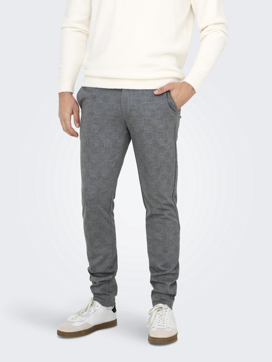 ONLY&SONS - ONSMARK SLIM CHECK 020919 PANT NOOS - Heren - Broeken