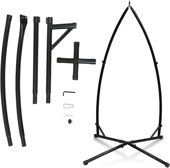 Chihee Hangstoel met voetsteun,U-vormige hangstoel met metalen frame