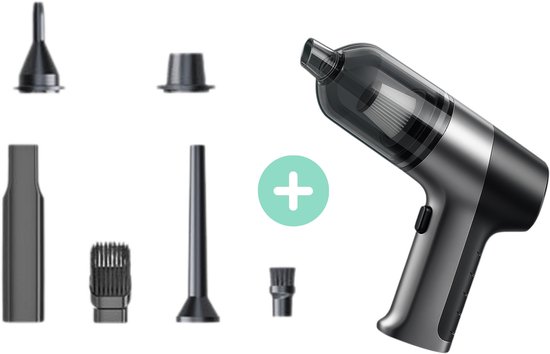 Purgato Autostofzuiger Draadloos 12000 Pa Zilver 2-in-1 - Purgato - €36,95