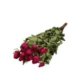 Kerskleurige gedroogde rozen | Rozen droogbloemen | 10 rozen per bos | Lengte 40 centimeter | Per bos te bestellen