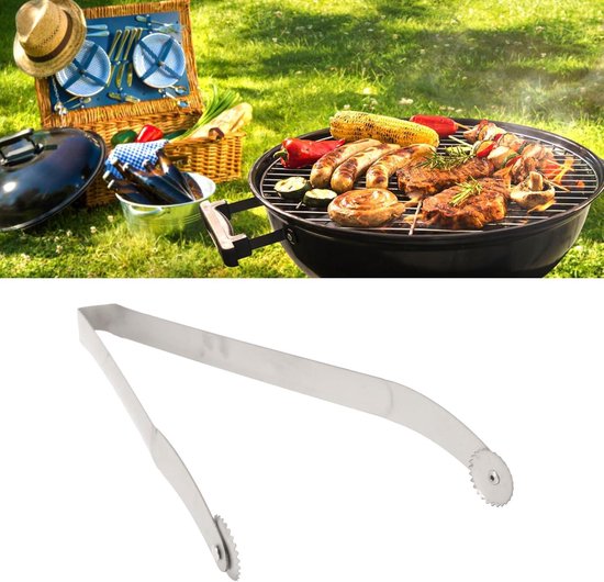 BBQ-worsttang en keukentang met lange steel voor het omdraaien van