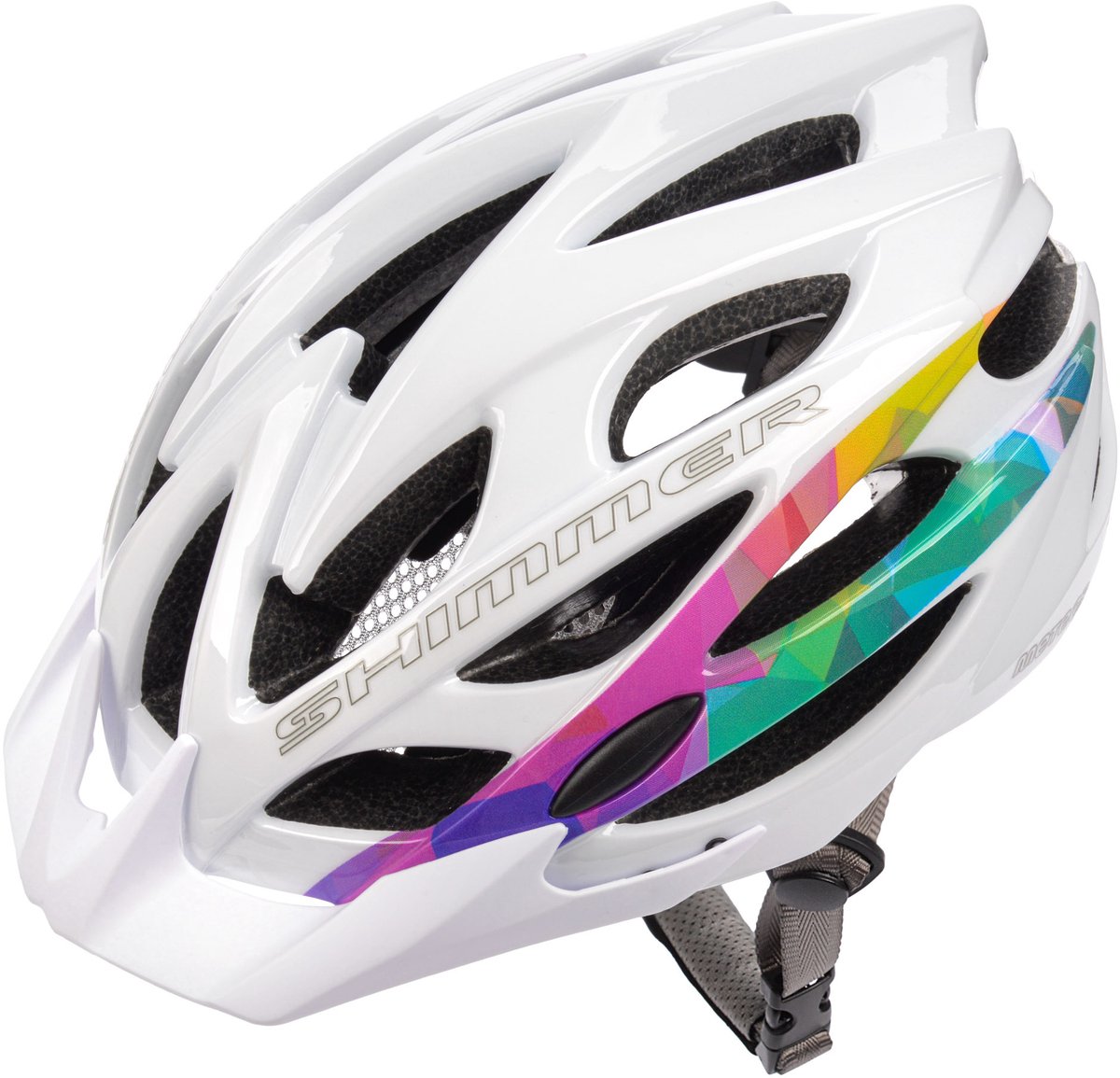 Meteor - Fietshelm - Shimmer S - 52-56 cm - wit