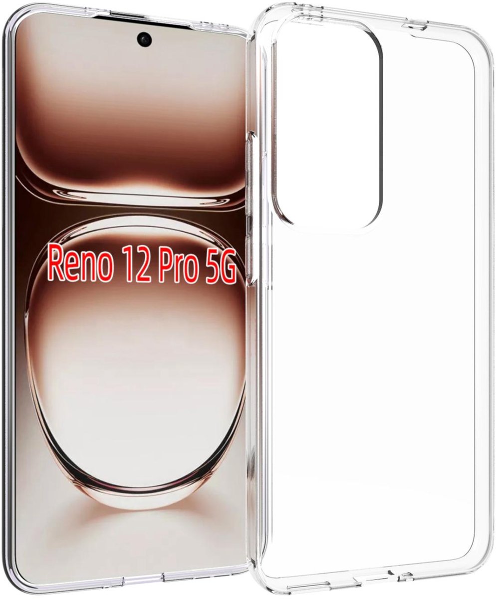 Mobigear Doorzichtig Hoesje geschikt voor OPPO Reno 12 Pro Telefoonhoesje Flexibel TPU | Mobigear Basics Backcover | Doorzichtig Telefoonhoesje Reno 12 Pro | Reno 12 Pro Case | Back Cover - Transparant