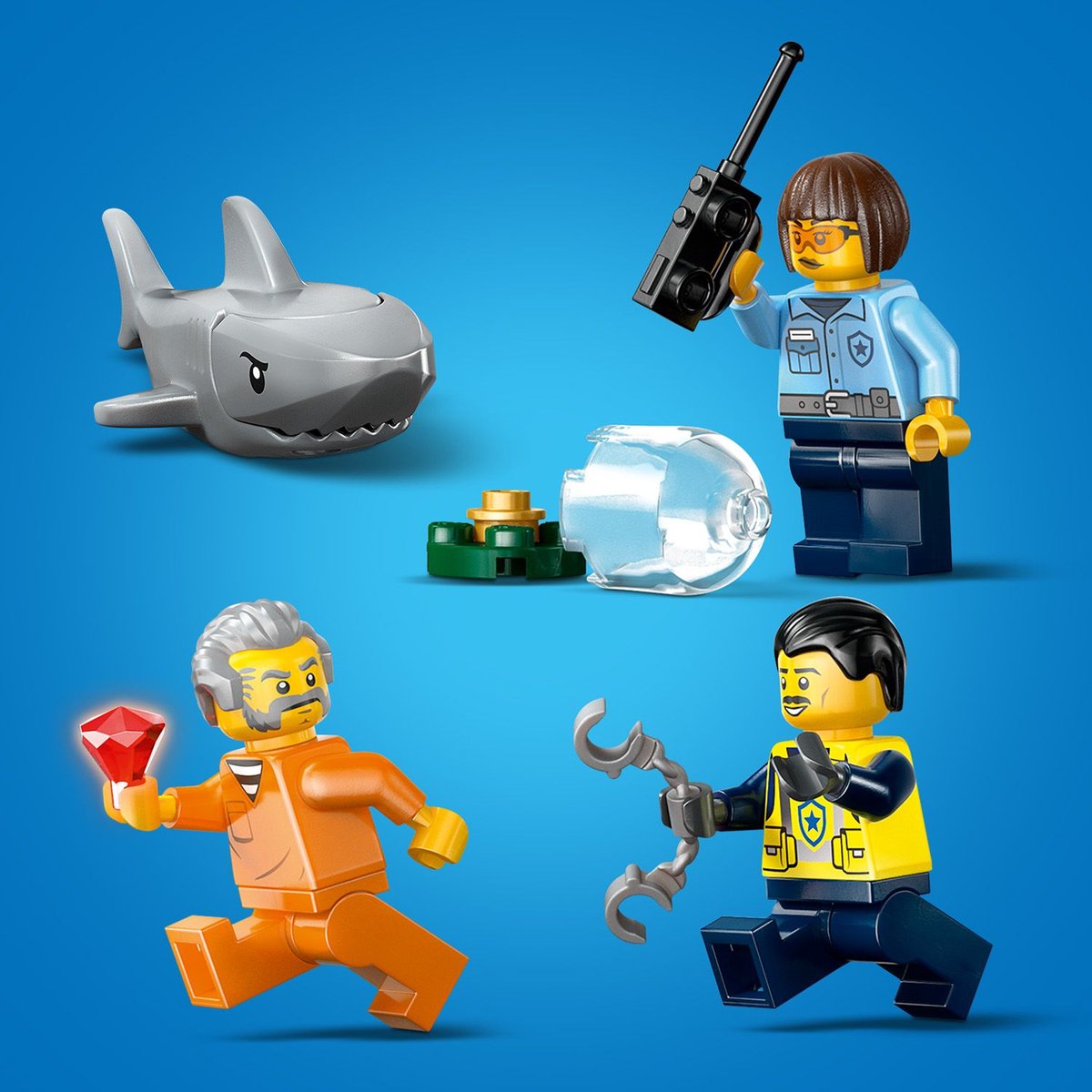 LEGO® City Achtervolging met Politieboot, Drijft Echt - 60456 — afbeelding 3