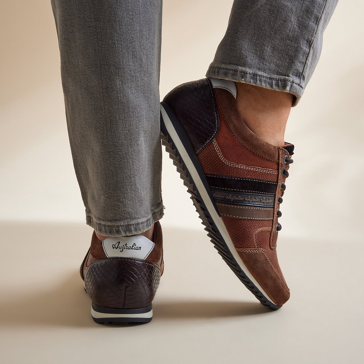 Australian Camaro Sneakers cognac Leer - Maat 42