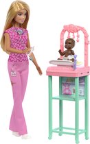 Bol.com Barbie Babydokterspop - Babydokterset met barbiepop aanbieding