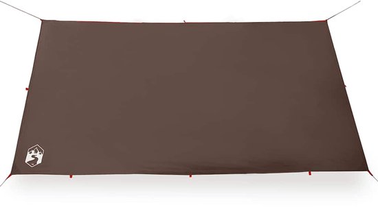 vidaXL - Kampeerluifel - waterdicht - 366x306 - cm - bruin van Vidaxl — afbeelding 3