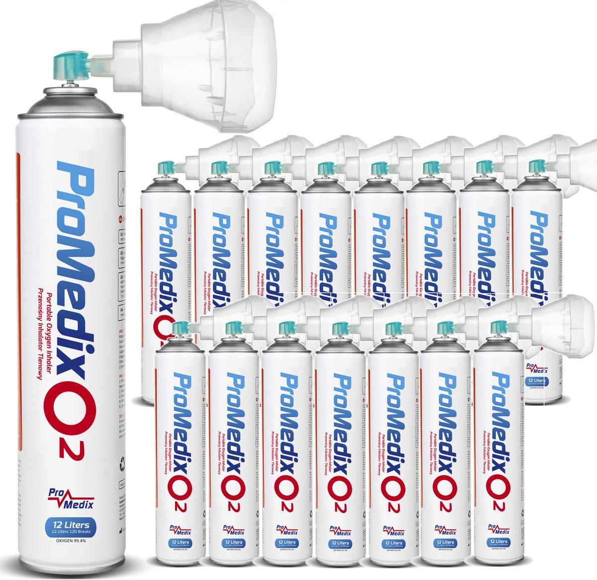 2 Inhalateurs Portables Oxygène 99,4% ProMedix 12L PR-994 - Neufs En Boîte