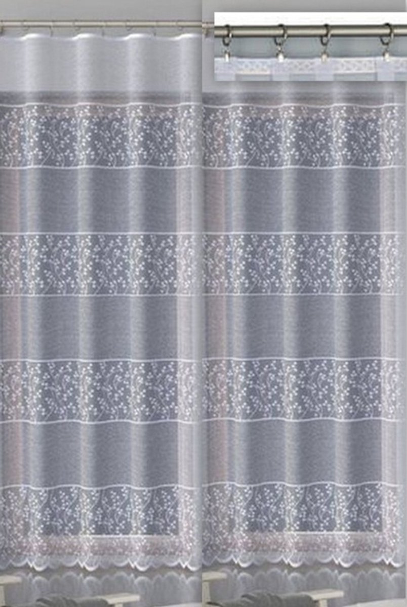 Wisan Fifi jacquard vitrage Gordijn 320 x 250 cm - Curtains - hoogwaardig jacquardgordijn- wit- 320 x250 cm