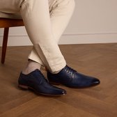 Black label - Homme - Chaussures à lacets en cuir bleu foncé - Taille 47