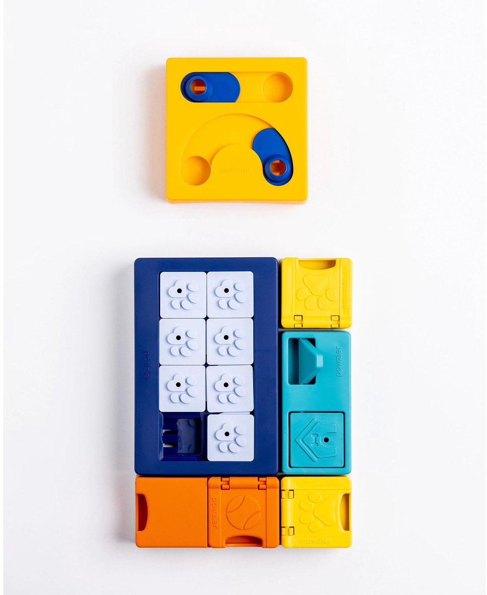 Pawzler Smarty Set - modulaire interactieve hondenpuzzel - set met basis en puzzelstukken