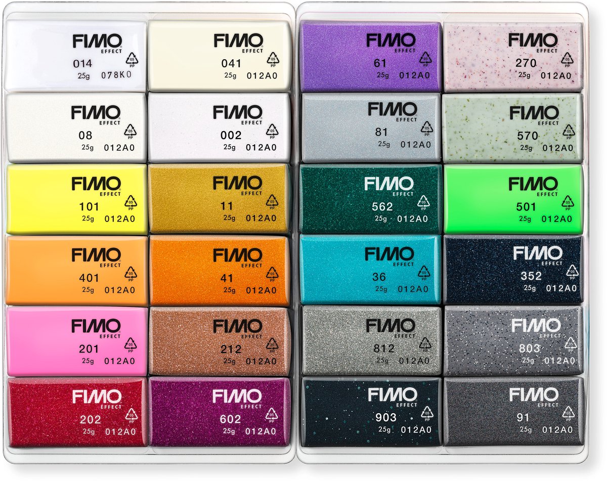 FIMO effect ovenhardende boetseerklei - Colour Pack - 24 st — afbeelding 3