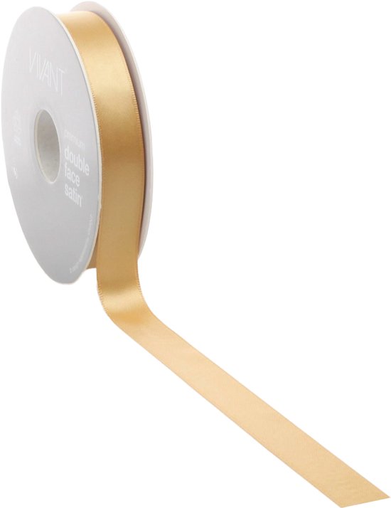 Goud Satijnlint| zeer luxe kwaliteit |6 mm / 50 mtr.