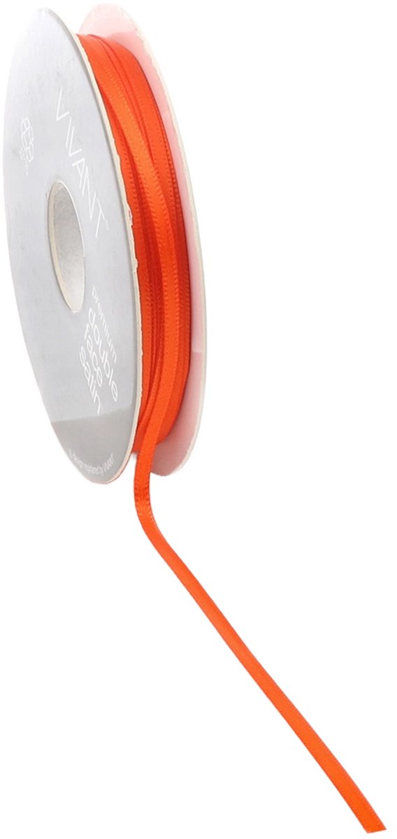 Oranje Satijnlint – 25 mm × 25 m – polyester