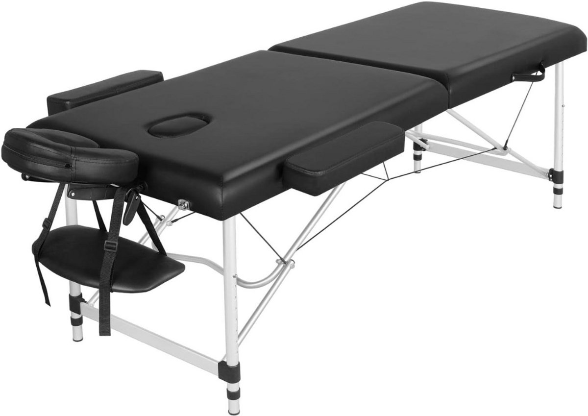 Zylo® Massagetafel Hoeslaken - Massagetafel - Massagetafel Inklapbaar - 213 x 92 x 87.5 cm - Zwart