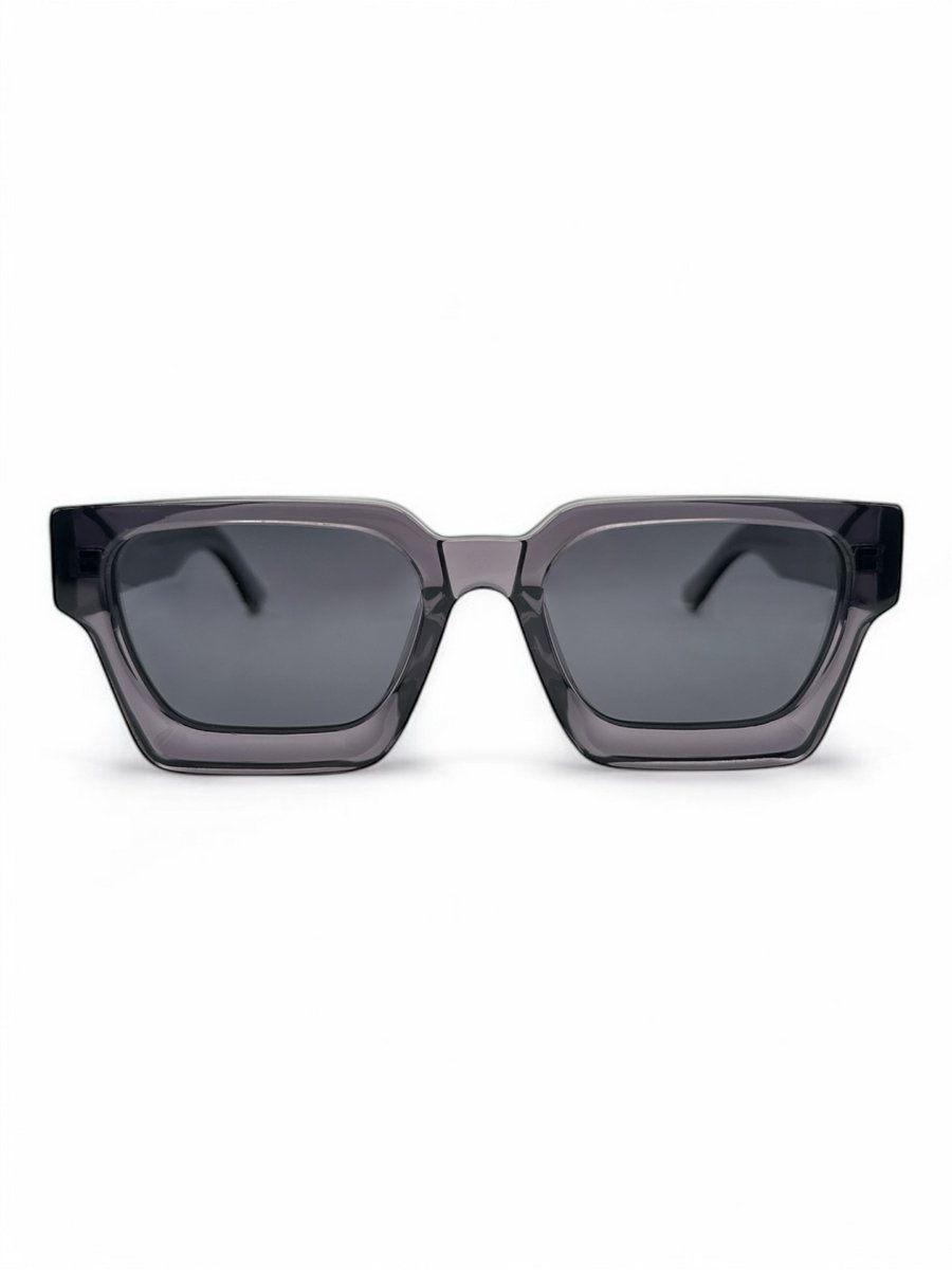 The Brand Remarkable – Zonnebril Unisex – Zonnebril Dames – Zonnebril Heren – Vierkante Zonnebril – Zwart/Grijs – UV400 – Luxe, Duurzame & Trendy Zonnebril – Designer Zonnebril – Mode Zonnebril 2025 – Inclusief Beschermhoes – Polariserend Look