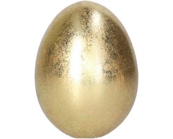 Wurm Paasei - goud - keramiek - 8 x 9 cm - decoratie ei - pasen