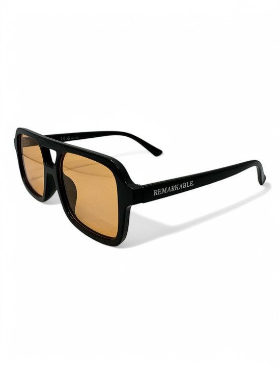 The Brand Remarkable - Zike - Orange/Black Zonnebril Unisex - Oranje/Zwart - Vierkant - UV400 - Polycarbonaat - Cat. 2 van The Brand Remarkable — afbeelding 2