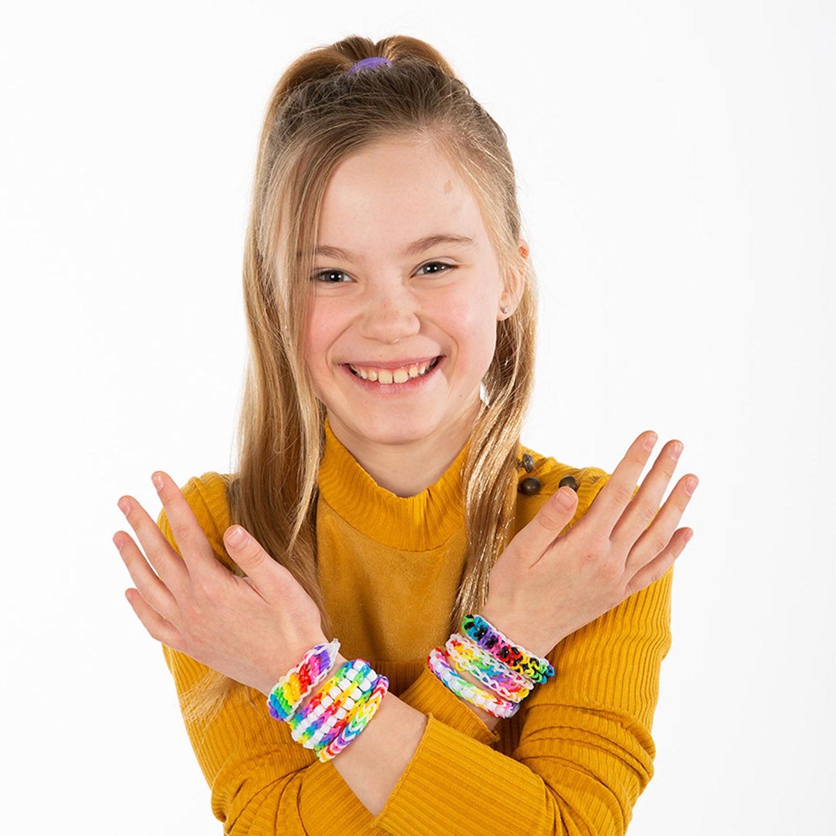 Totum Looming set armbandjes maken | Loom I do knutselset incl. tool en loom elastiekjes - cadeautip creatief speelgoed — afbeelding 15