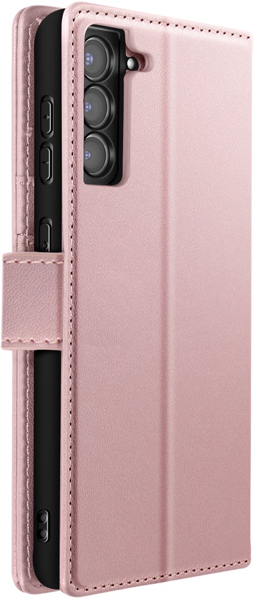 Mayaxess, Hoesje Geschikt voor Samsung Galaxy S21 afneembaar hoesje, Champagneroze