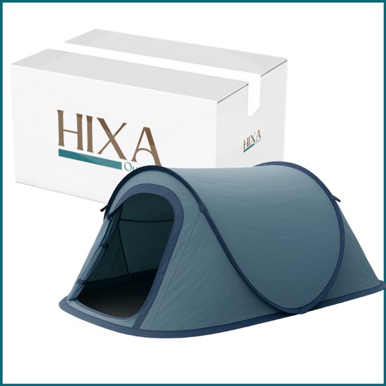 HIXA Pop-up tent - 1 persoon - blauw - 220x120x95cm - camping — afbeelding 5