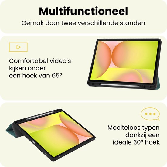 Étui de protection de Luxe pour Samsung Galaxy Tab S10 FE Plus avec découpe Plus S Pen - Vert Samsung