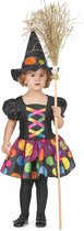 LUCIDA - Gekleurd heksen kostuum voor meisjes - XS 92/104 (3-4 jaar)