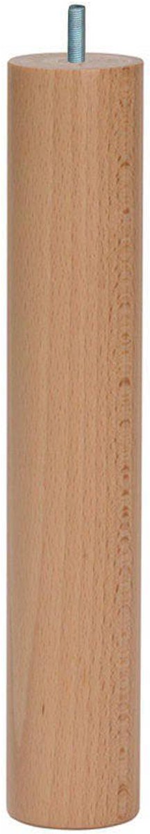 Meubelpoot rond Ø 5 cm en hoogte 28 cm van massief hout (M8) - Set van 4 stuks