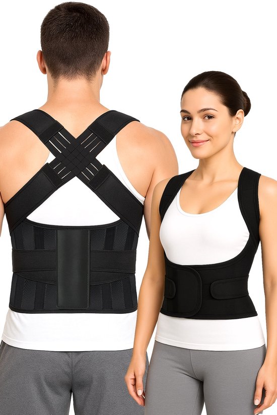Correcteur de posture pour attelle dorsale pour femmes et hommes | Lisseur réglable pour le haut du dos | Correcteur de dos| Correcteur de posture | Soulager la Siècle des Lumières du cou, des épaules et du haut du dos | Noir