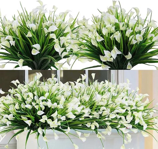 Minnhua Kunstbloemen lila zijden bloemen decoratie buiten balkon kamer tuin binnen buiten