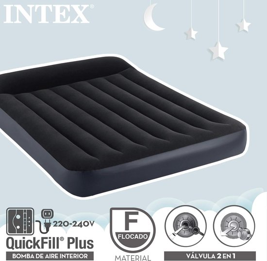 Pillow Rest Classic Air Bed Built in Pump Doubter - Comfortabele Intex 64148NP - 137cm x 191cm x 25cm — afbeelding 4