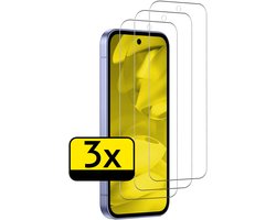 Screenprotector - Geschikt voor Google Pixel 9a - 3 Stuks - Extra Sterk - Beschermglas - Gehard Glas - Tempered Glass - Screen Protector