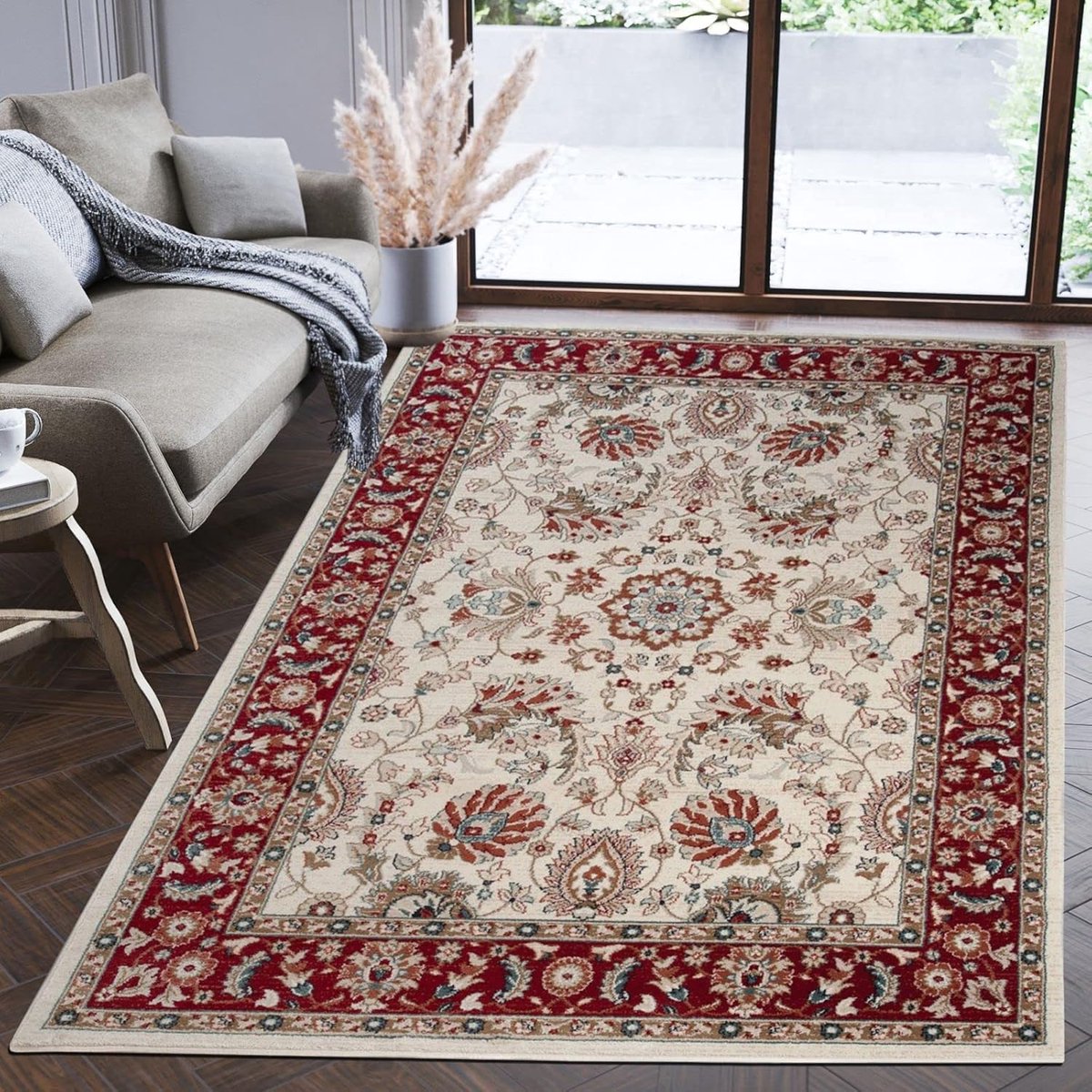 Oosters Vloerkleed 200x300cm - Traditioneel Tapijt met Kortstondig Pooltje - Perfect voor woonkamer, slaapkamer, eetkamer - OEKO-TEX Gecertificeerd