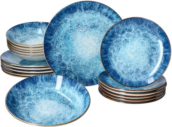 MamboCat 18-delige porseleinen MARINA bordenset voor 6 personen