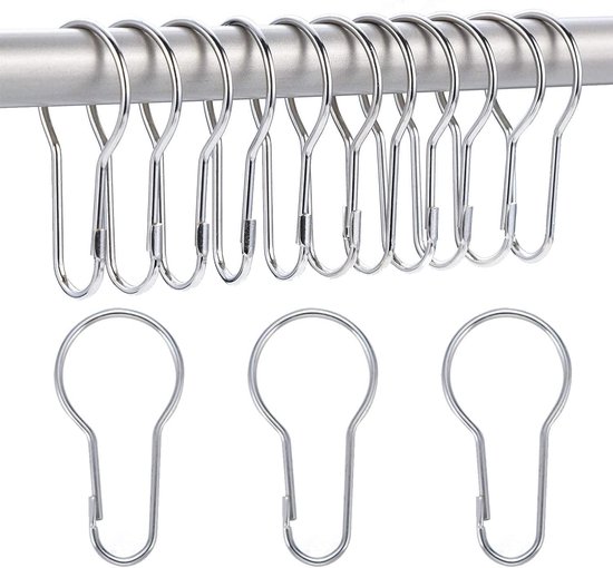 Foto: Allecto plus 40 stuks douchegordijn ring ophanghaken voor sorteren en organiseren