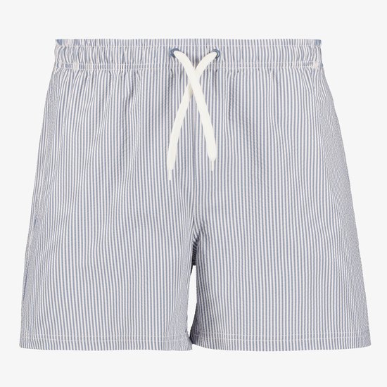 Short de bain homme Osaga blanc rayé bleu - Taille XL - Maillot de bain